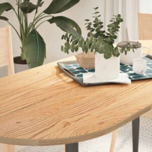 Pood24 lauaplaat, 140 x 60 x 2 cm, tammepuit ovaalne