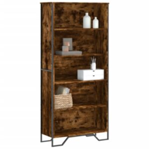 Pood24 raamatukapp, suitsutatud tamm, 80x31x169 cm, tehispuit