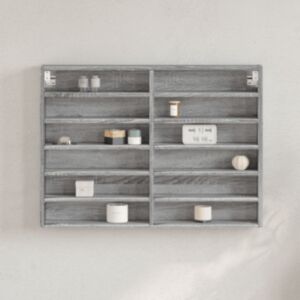 Pood24 vitriinkapp, hall Sonoma tamm, 80x8,5x58 cm, tehispuit