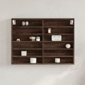 Pood24 vitriinkapp, pruun tamm, 80x8,5x58 cm, tehispuit