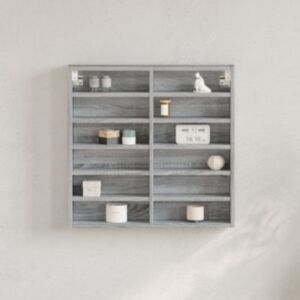 Pood24 vitriinkapp, hall Sonoma tamm, 60x8,5x58 cm, tehispuit