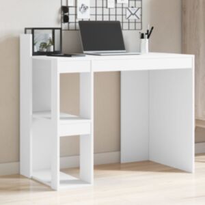 Pood24 kontorilaud, valge, 103,5x56,5x94 cm, tehispuit