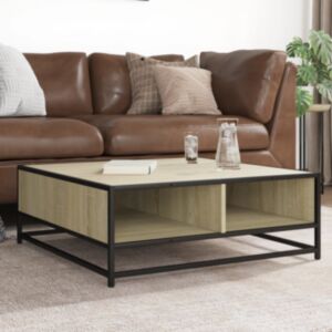 Pood24 diivanilaud Sonoma tamm 80x80x30 cm, puidust ja metallist