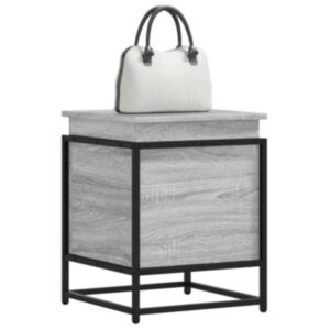 Pood24 kaanega hoiukast, hall Sonoma tamm, 40x40x51,5 cm, tehispuit
