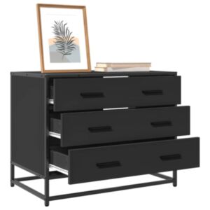 Pood24 Sahtlikapp Must 70x41x56 cm Engineered Wood