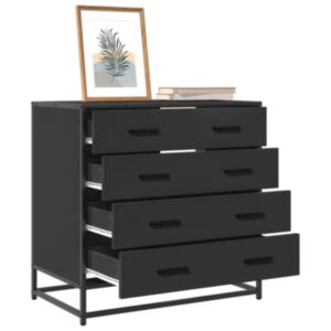 Pood24 Sahtlikapp Must 70x41x70 cm Engineered Wood