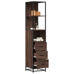 Pood24 vannitoakapp pruun tamm 35x37,5x166 cm ehituspuit