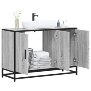 Pood24 vannitoa valamukapp hall Sonoma 90x33x60 cm ehituspuit