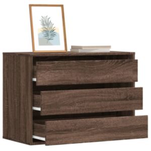 Pood24 nurga kummut, pruun tamm, 80x41x58 cm, tehispuit