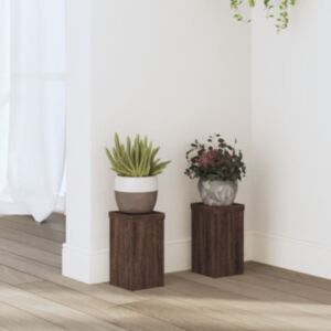 Pood24 taimealused 2 tk, pruun tamm, 10x10x18 cm, tehispuit