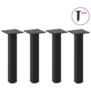 Pood24 kohvilaua jalad, 4 tk, must, 30-32 cm teras