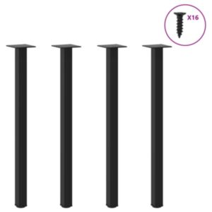 Pood24 kohvilaua jalad, 4 tk, must, 72-74 cm teras