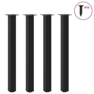 Pood24 kohvilaua jalad, 4 tk, must, 90-92 cm teras