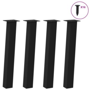 Pood24 kohvilaua jalad, 4 tk, must, 72 cm teras