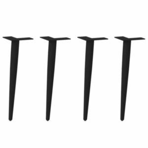 Pood24 kohvilaua jalad, 4 tk, koonusekujuline, must, 30-31 cm teras