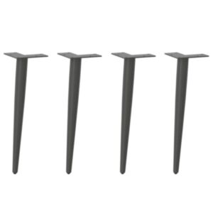 Pood24 kohvilaua jalad, koonilised, 4 tk, antratsiithall, 30–31 cm, teras