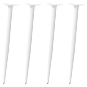 Pood24 konsooli lauajalad, koonusekujuline, 4 tk, valge, 72-73cm teras