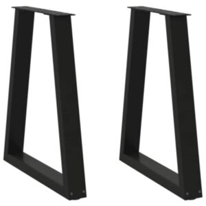 Pood24 söögilaua jalad, V-kujuline, 2 tk, must, 60x(72-73) cm, teras
