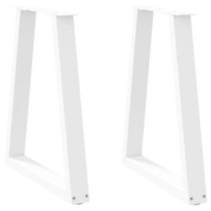 Pood24 söögilaua jalad, V-kujulised, 2 tk, valge, 60x(72-73) cm, teras