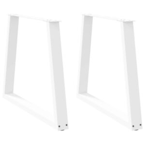 Pood24 Söögilaua jalad V-kujuline 2 tk Valge 70x(72-73,3) cm Teras