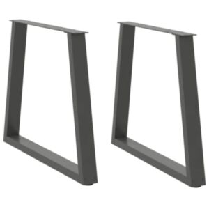 Pood24 Söögilaua jalad V-kujuline 2 tk Antratsiit 70x(72-73,3) cm