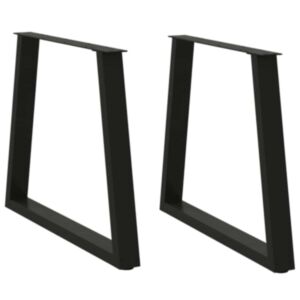 Pood24 Söögilaua jalad V-kujuline 2 tk Must 80x(72-73,3) cm Teras