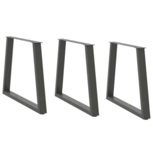 Pood24 Söögilaua jalad V-kujuline 3 tk Antratsiit 70x(72-73,3) cm