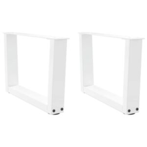 Pood24 Söögilaua jalad V-kujuline 2 tk Valge 60x(30-31,3) cm Teras