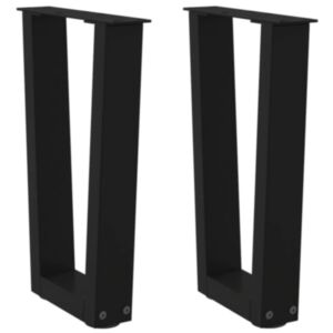 Pood24 Söögilaua jalad V-kujuline 2 tk Must 28x(42-43,3) cm Teras