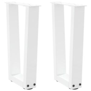 Pood24 kohvilaua jalad V-kujulised 2 tk valged 28 x (42-43,3) cm terasest