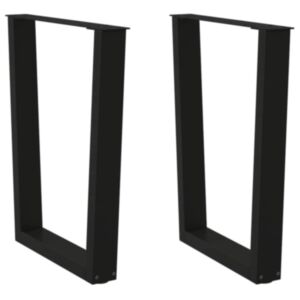 Pood24 Söögilaua jalad V-kujuline 2 tk Must 60x(72-73,3) cm Teras