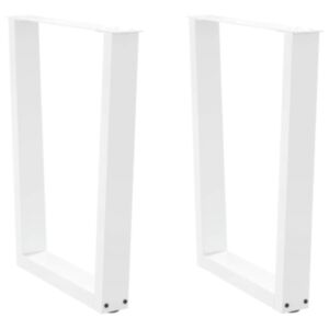 Pood24 Söögilaua jalad V-kujuline 2 tk Valge 60x(72-73,3) cm Teras