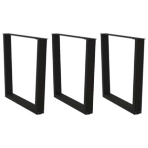 Pood24 söögilaua jalad, V-kujulised, 3 tk, mustad, 90 x (72–73,3) cm, teras