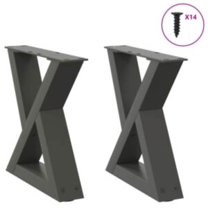 Pood24 Diivanilaua jalad 2 tk Antratsiit 40x(30-31,3) cm Teras