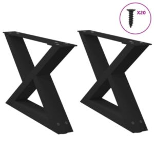 Pood24 Diivanilaua jalad 2 tk Must 50x(30-31,3) cm Teras