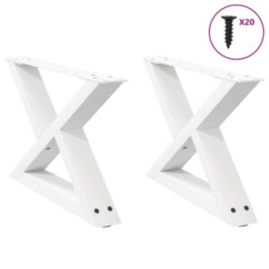 Pood24 Diivanilaua jalad 2 tk Valge 50x(30-31,3) cm Teras