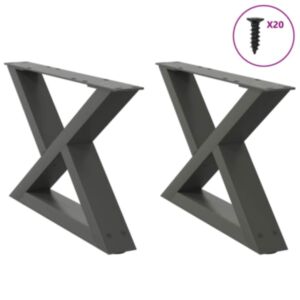 Pood24 Diivanilaua jalad 2 tk Antratsiit 50x(30-31,3) cm Teras