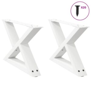 Pood24 Diivanilaua jalad 2 tk Valge 60x(30-31,3) cm Teras