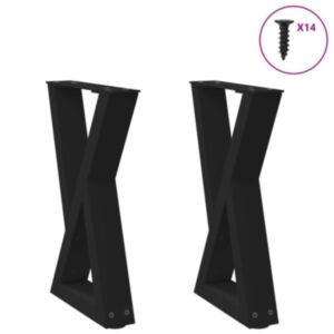 Pood24 Diivanilaua jalad 2 tk Must 28x(42-43,3) cm Teras
