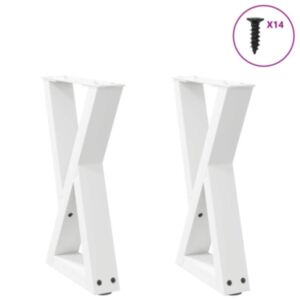Pood24 Diivanilaua jalad 2 tk Valge 28x(42-43,3) cm Teras