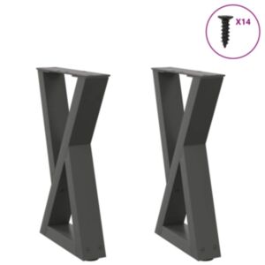 Pood24 Diivanilaua jalad 2 tk Antratsiit 28x(42-43,3) cm Teras