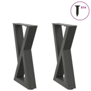 Pood24 Diivanilaua jalad 2 tk Antratsiit 38x(42-43,3) cm Teras