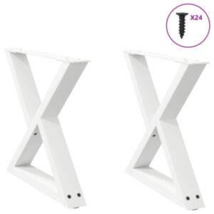 Pood24 Diivanilaua jalad 2 tk Valge 50x(42-43,3) cm Teras
