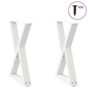 Pood24 Söögilaua jalad 2 tk Valge 50x(72-73,3) cm Teras