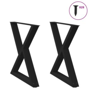 Pood24 söögilaua jalad, 2 tk, must, 70x(72-73,3) cm, teras