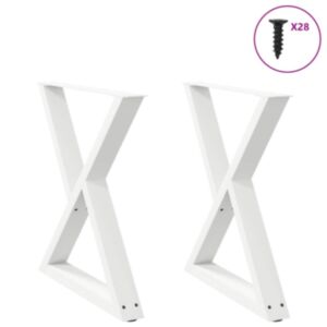 Pood24 Söögilaua jalad 2 tk Valge 70x(72-73,3) cm Teras