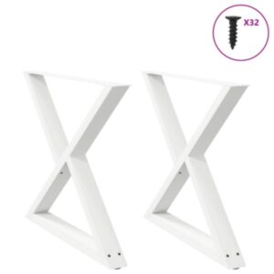 Pood24 Söögilaua jalad 2 tk Valge 90x(72-73,3) cm Teras