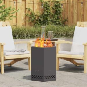 Pood24 Fire Pit Black 38 x 38 x 51 cm Cold-rolled steel
