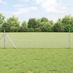 Pood24 Aed koos postidega Hõbedane 0.5 x 10 m PVC kaetud teras
