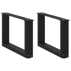 Pood24 kohvilaua jalad, U-kujuline, 2 tk, must, 50x(30-31) cm teras